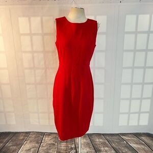 Talbots NWT sleeveless red business professional sheath dress size 6